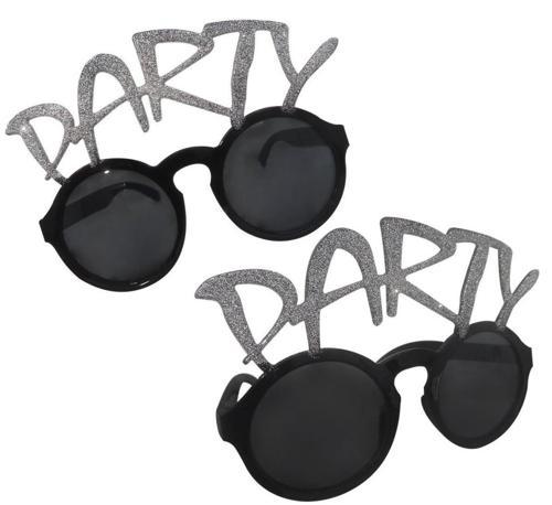 Nessiworld Gümüş Simli Party Yazılı Parti Gözlüğü Show 15x7 cm