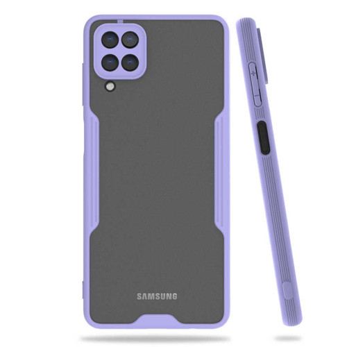 Galaxy A12 Kılıf Zore Parfe Kenarları Pastel Renk Silikon Kılıf