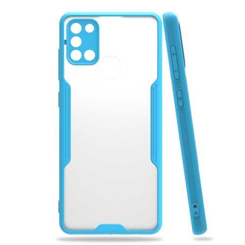 Galaxy A21S Kılıf Parfe Kenarları Pastel Renk Silikon Kılıf