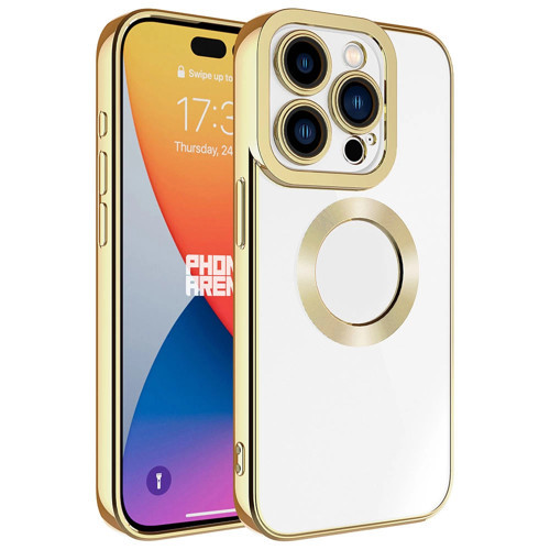 Apple İphone 15 Pro Kılıf Kamera Korumalı Logo Gösteren Zore Omega Kapak