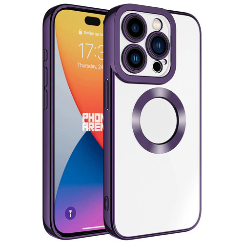 Apple İphone 15 Pro Max Kılıf Kamera Korumalı Logo Gösteren Zore Omega Kapak