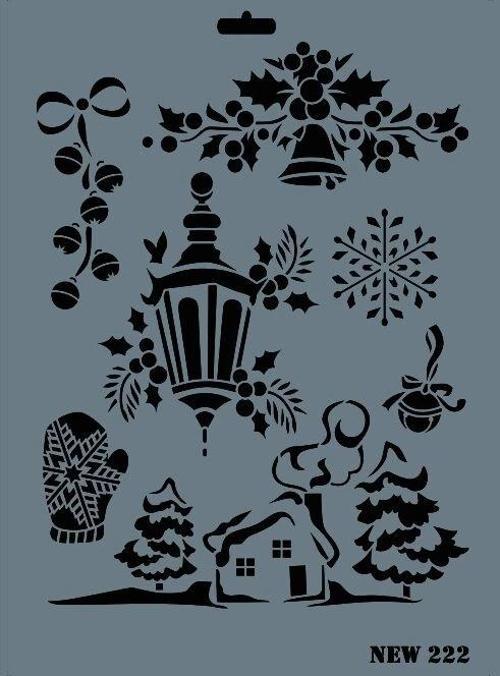 Stencil Boyama Şablonu 25x35 cm. NEW-222