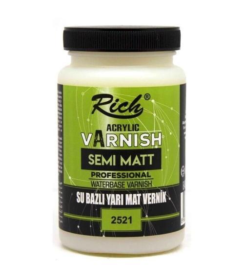 Su Bazlı Vernik YARI MAT (Semi Matt Acrylic Varnish) 250 cc.
