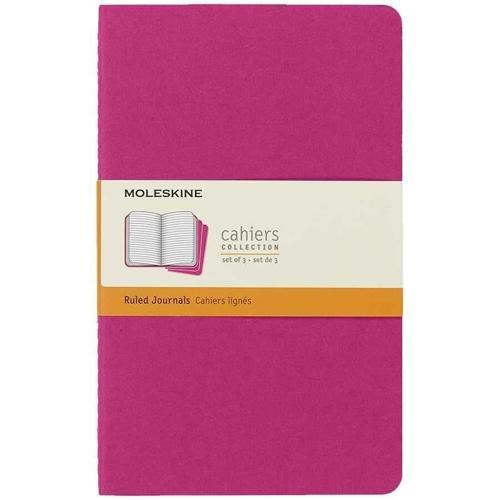 Chaier 3'lü Günlük Defter Çizgili L Boy 13x21 cm. 80 Sayfa Kinetik Pembe