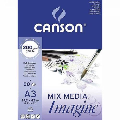 Mix Media Imagine Çok Amaçlı Eskiz Çizim Defteri Blok 200 gr. A3 50 yaprak