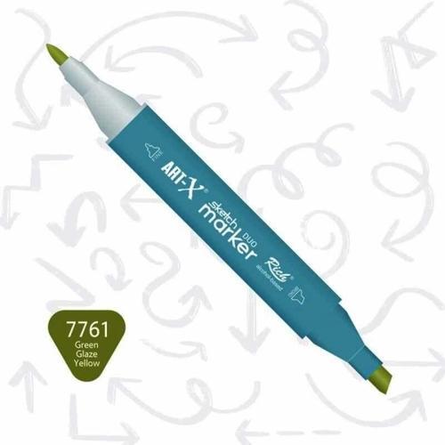 Supertrend Sketch Marker Duo Çift Uçlu Marker Kalem 7761 Green Glaze Yellow