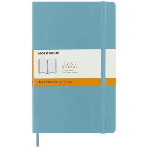 Yumuşak Kapak Çizgili Defter L Boy 13x21 cm. 192 Sayfa Mercan Mavisi