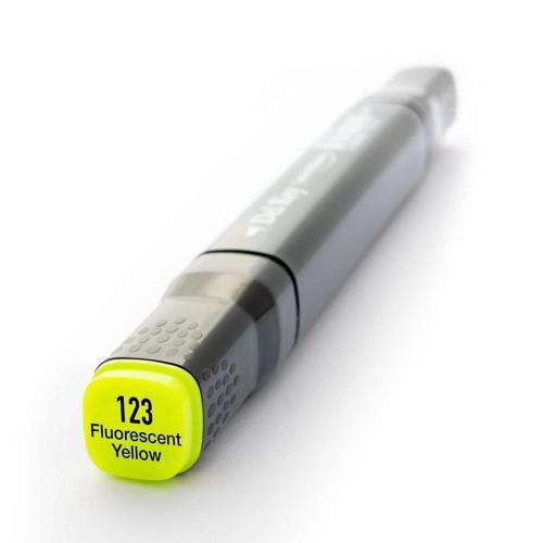 Çift Uçlu Çizim Marker Kalemi 123 Fluorescent Yellow