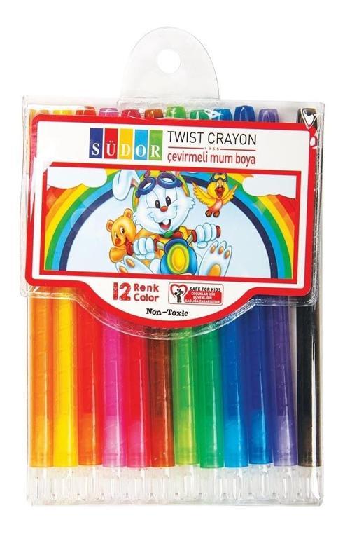 Çevirmeli Mum Boya 12 Renk