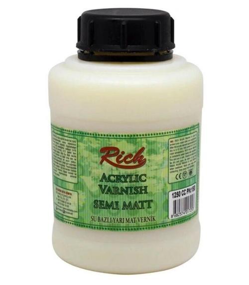 Su Bazlı Vernik YARI MAT (Semi Matt Acrylic Varnish) 1250 cc.