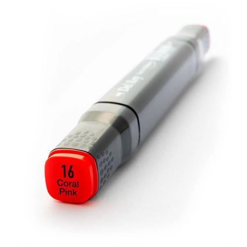 Çift Uçlu Çizim Marker Kalemi 16 Coral