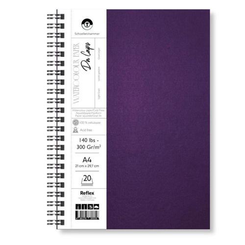 Da Capo Cold Press Sert Kapak Suluboya Defteri 300 gr. A4 20 yaprak MOR