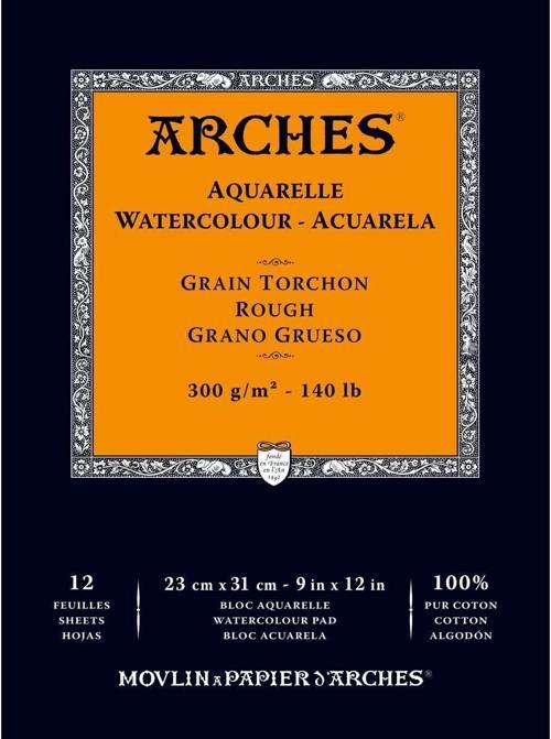 Sulu Boya Defteri Blok Rough - Kalın Doku 300 gr. 23x31 cm. 12 Yaprak