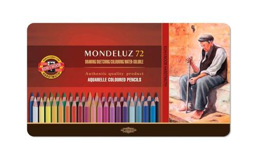 Mondeluz Aquarell Boya Kalemi Seti 72 Renk Metal Kutu