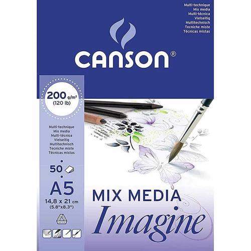 Mix Media Imagine Çok Amaçlı Eskiz Çizim Defteri Blok 200 gr. A5 50 yaprak