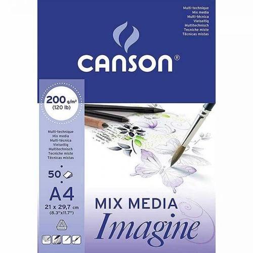 Mix Media Imagine Çok Amaçlı Eskiz Çizim Defteri Blok 200 gr. A4 50 yaprak