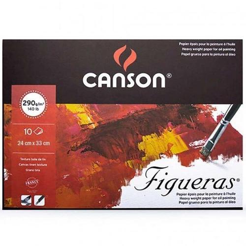 Figueras Tuval Görünümlü Yağlı Boya Defteri 290 gr. 24x33 cm. 10 yaprak