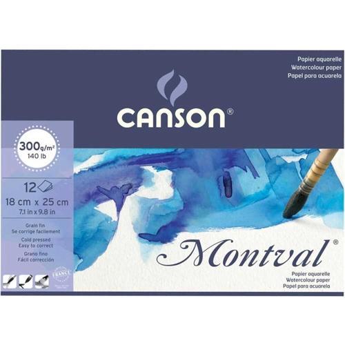 Montval Sulu Boya Defteri Blok 300 gr. 18x25 cm. 12 yaprak