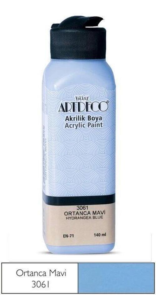 Akrilik Boya 140 ml. 3061 ORTANCA MAVİ