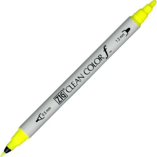 Clean Color f Çift Uçlu Kalem 001 Fluorescent Yellow