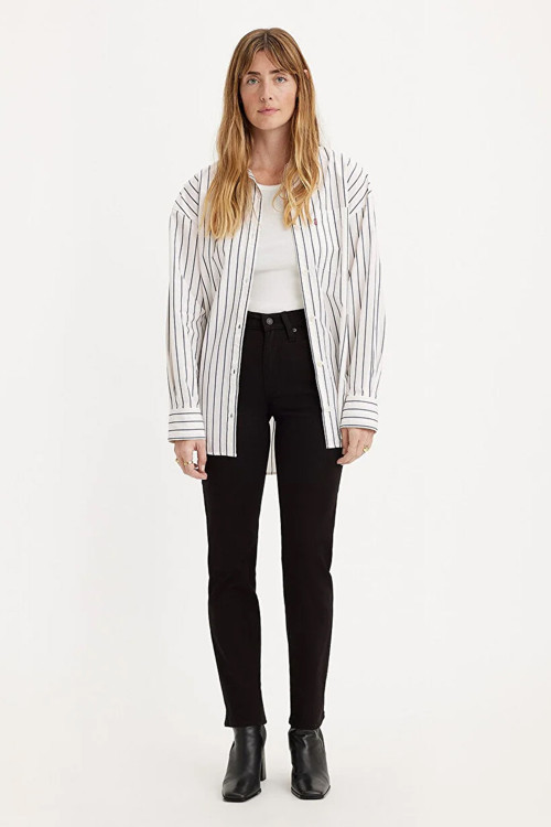 724 High Rise Straight Kadın Jean Pantolon - Night Is Black - A7744-0000