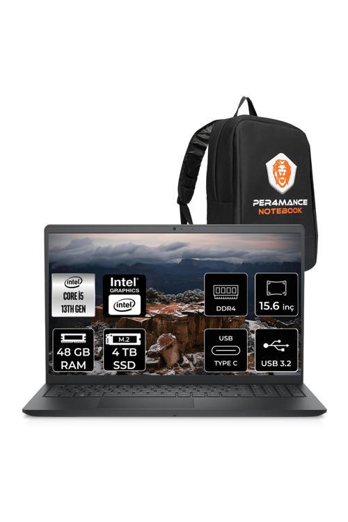 Inspiron 15 3530 i5 1334U 48GB 4TB SSD 15.6'' FHD 120Hz FDOS Dizüstü Laptop & PER4 ÇANTA