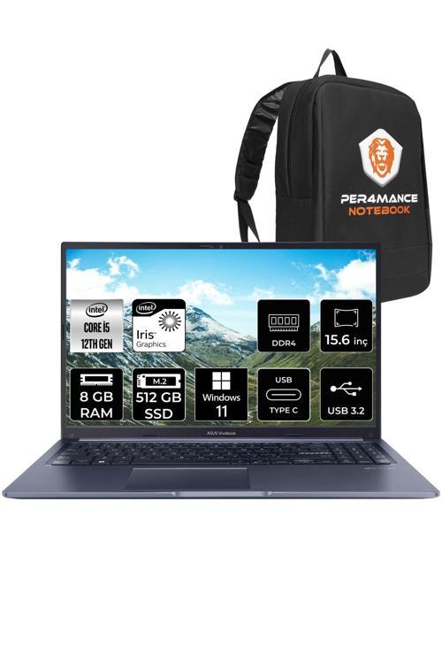 Vivobook 15 X1502ZA i5 1235U 8GB RAM 512GB SSD 15.6'' FHD W11HOME EJ1069 & PER4 ÇANTA