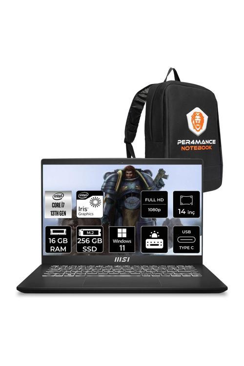 Modern 14 i7 1355U 16GB 256GB SSD 14" FHD 60Hz W11P Taşınabilir Bilgisayar F13MG & PER4 ÇANTA