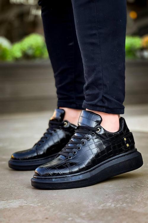 KB047 Kuback Kömür Crocodile Günlük Erkek Ayakkabı