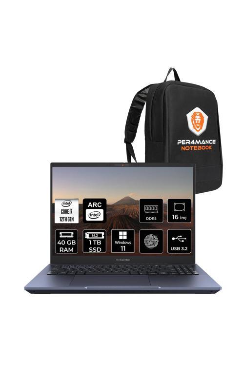 Expertbook B5 i7 1260P 40GB DDR5 1TB SSD Arc A350M/4GB 16" 4K OLED W11P Dizüstü Bilgisayar & Laptop