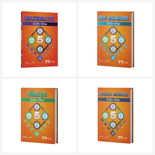 Mozaik 5. Sınıf Tüm Dersler Defter Kitap Seti 4 Kitap Mozaik Yayınları