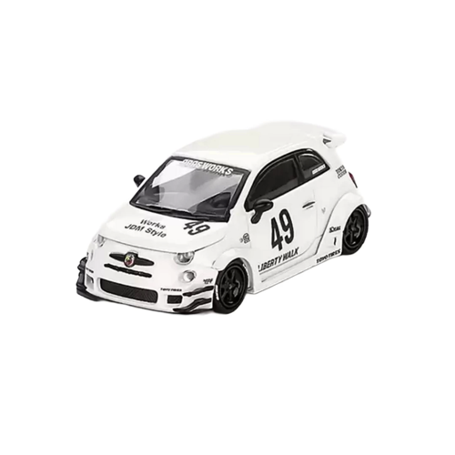 Nessiworld Mini GT 1/64 LB-WORKS x Abas Works ABARTH 595 Gara White - Blister Paket