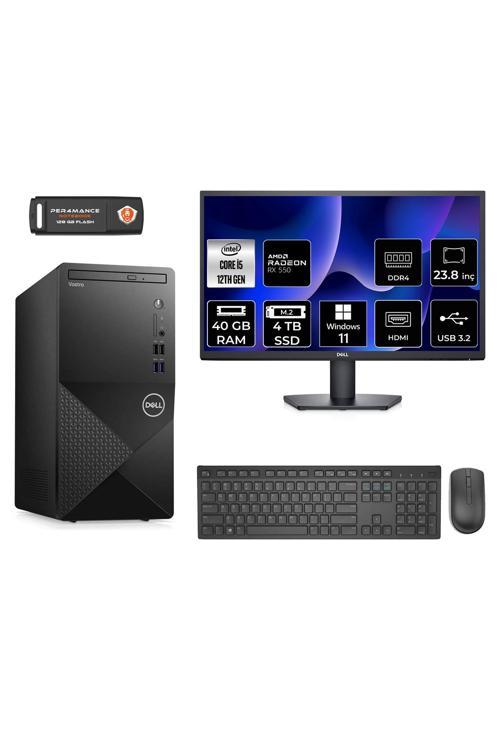 VOSTRO 3910 AE3910S290 i5 12400 40GB RAM 4TB SSD RX550 4GB 23.8" W11P MASAÜSTÜ BİLGİSAYAR