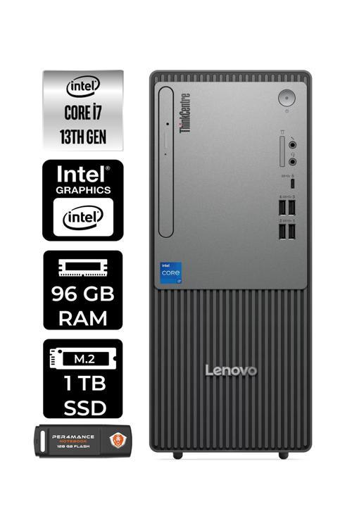 ThinkCentre Neo 50T G5 i7 13700 96GB 1TB SSD W11P Masaüstü Bilgisayar & PER4 USB Bellek