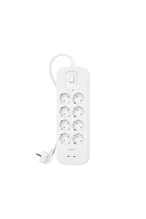 Srb004Vf2M 8'Li 2M Akım Koruma Priz+2X Usb-C