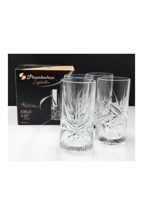 68475 Cielo Crystallin (El İmalatı) Meşrubat Bardağı 350Cc 4 Lü Orjin. Kutuludur