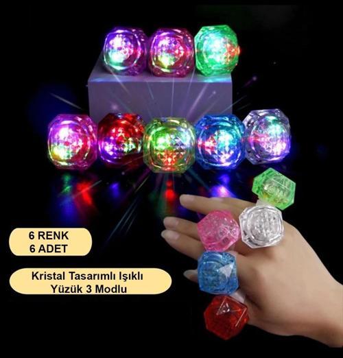 Kristal Led Parti Yüzük Seti (639lı)