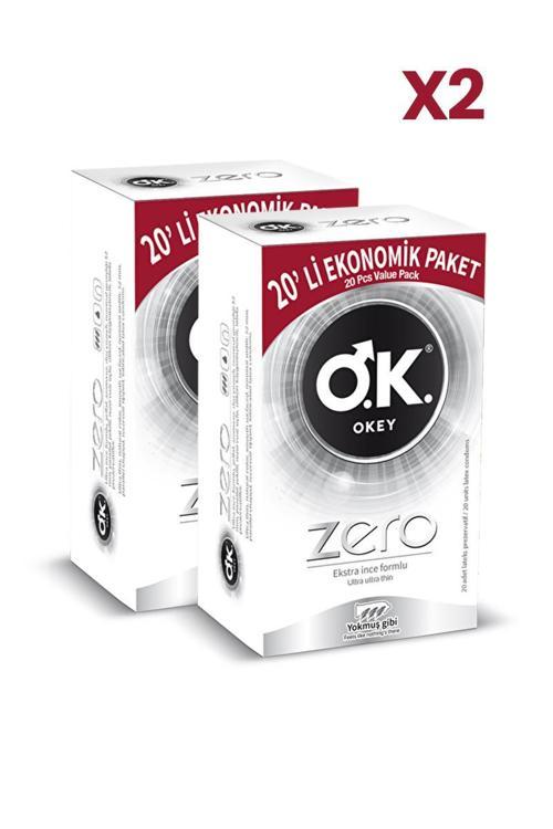 Zero Ekstra İnce Formlu Prezervatif 20'li x2 Adet