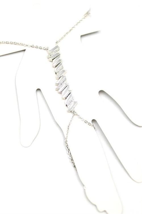 Taşlı Şahmeran Bileklik - Gümüş