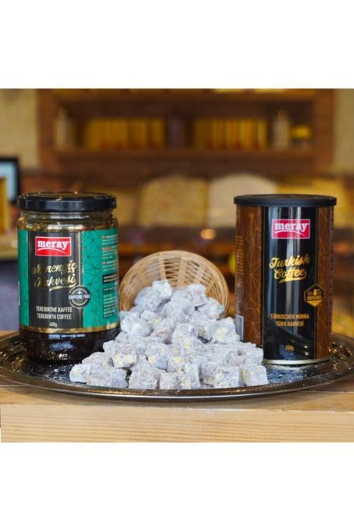 Menengiç Kahvesi 600 Gr Türk Kahvesi 250 Gr Kutu 100 Gr Çifte Kavr. Lokum Hediye
