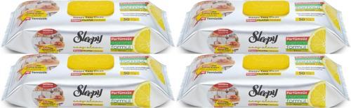 Easy Clean Yüzey Temizlik Mutfak Havlusu -Mendili  50 Yaprak Limon Yağlı (4Lü Set) 200 Yaprak