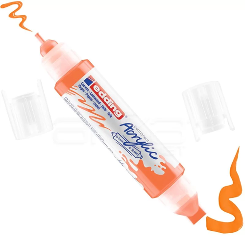5400 Akrilik Marker Kalem Çift Uçlu 3D Double Liner 066 Fosforlu Turuncu