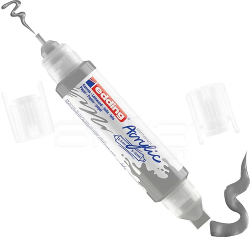 5400 Akrilik Marker Kalem Çift Uçlu 3D Double Liner 923 Gümüş