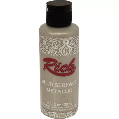 Multi Surface Metalik Her Yüzey İçin Akrilik Boya 120ml 6508 Antik Gümüş