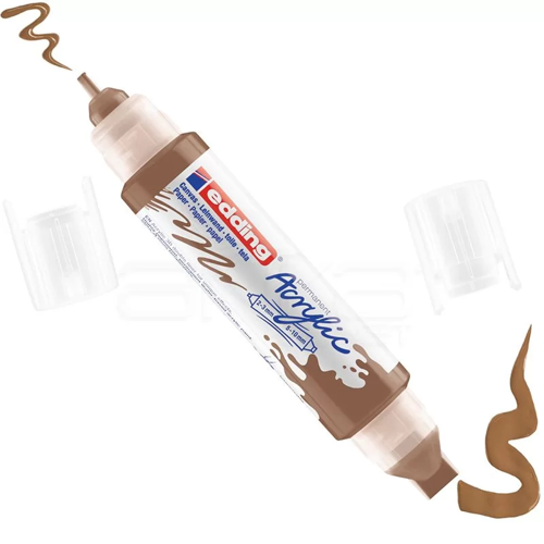 5400 Akrilik Marker Kalem Çift Uçlu 3D Double Liner 919 Fındık Kahvesi