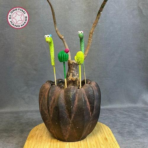 - Pınar 2572 8813 El Yapımı 4'lü Sevimli Saksı Süsü