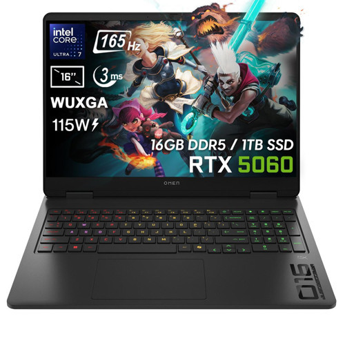 OMEN 16-am0018nt Intel Core Ultra 7-255H 16GB DDR5 1TB SSD RTX 5060 8GB 115W 16 inç WUXGA 165Hz 3ms IPS FreeDos Gaming Laptop (BQ1Z1EA)
