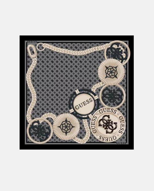 Printed Kadın Siyah Eşarp AW5416SIL90-BLA