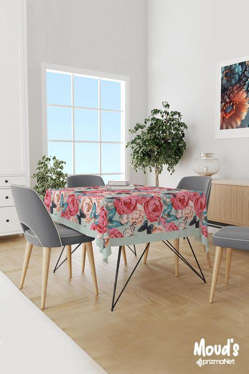 Classic Pattern 3 Desenli Süet Dertsiz Masa Örtüsü