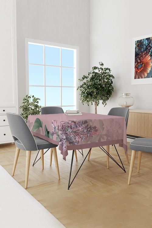 Eski Çiçek 3 Desenli Süet Dertsiz Masa Örtüsü